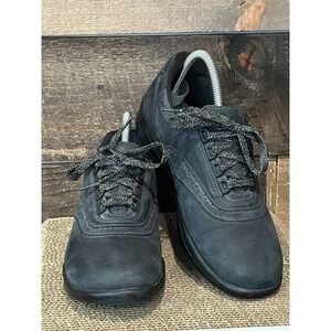 SAS Walk Easy Black Nubuck Leather‎ Comfort Walking Sneaker Shoes Size 8 N